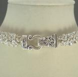 Japanese Crystal Chain Maille Rope Necklace in White Swarovski Crystal