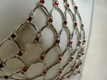 Gothic Skull and Red Swarovski Crystal Chain Maille Bikini Top