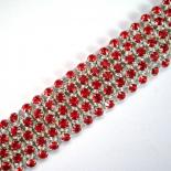 Diamond Meadows Cuff Bracelet in Red Swarovski Crystal