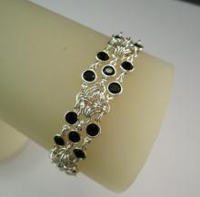 Rhombus Rumba Bracelet in Jet Black Swarovski Crystal