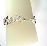 Rhombus Rumba Bracelet in Siam Red Swarovski Crystal