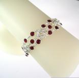 Rhombus Rumba Bracelet in Siam Red Swarovski Crystal