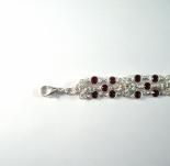 Rhombus Rumba Bracelet in Siam Red Swarovski Crystal
