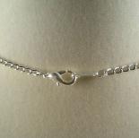 Chain Maille Flower Pendant Necklace in White Swarovski Crystal