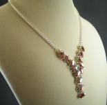 Navette Petals Y Necklace in Iridescent Rose Swarovski Crystal