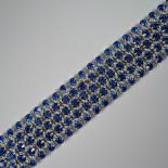 Diamond Meadows Cuff Bracelet in Sapphire Blue Swarovski Crystal