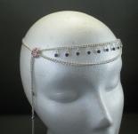 The Ozma Circlet in Peridot Pink and Purple Swarovski Crystal