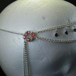 The Ozma Circlet in Peridot Pink and Purple Swarovski Crystal