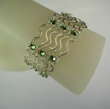 Art Nouveau Bracelet in Peridot Green Swarovski Crystal