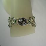 Art Nouveau Bracelet in Peridot Green Swarovski Crystal