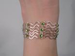 Art Nouveau Bracelet in Peridot Green Swarovski Crystal