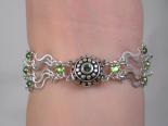Art Nouveau Bracelet in Peridot Green Swarovski Crystal