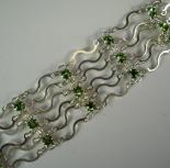 Art Nouveau Bracelet in Peridot Green Swarovski Crystal