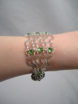 Art Nouveau Bracelet in Peridot Green Swarovski Crystal