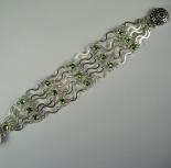 Art Nouveau Bracelet in Peridot Green Swarovski Crystal
