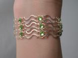 Art Nouveau Bracelet in Peridot Green Swarovski Crystal