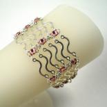 Art Nouveau Bracelet in Light Rose Pink Swarovski Crystal