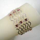 Art Nouveau Bracelet in Light Rose Pink Swarovski Crystal