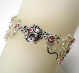 Art Nouveau Bracelet in Light Rose Pink Swarovski Crystal