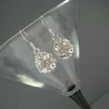 Chain Maille Flower Earrings in Iridescent Swarovski Crystal