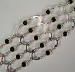 Victorian Romance Bracelet in Black Swarovski Crystal