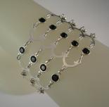 Victorian Romance Bracelet in Black Swarovski Crystal